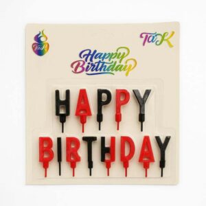 شمع تولد قرمز مشکی