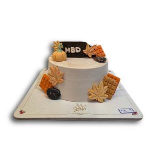 کیک تولد طرح پاییزی