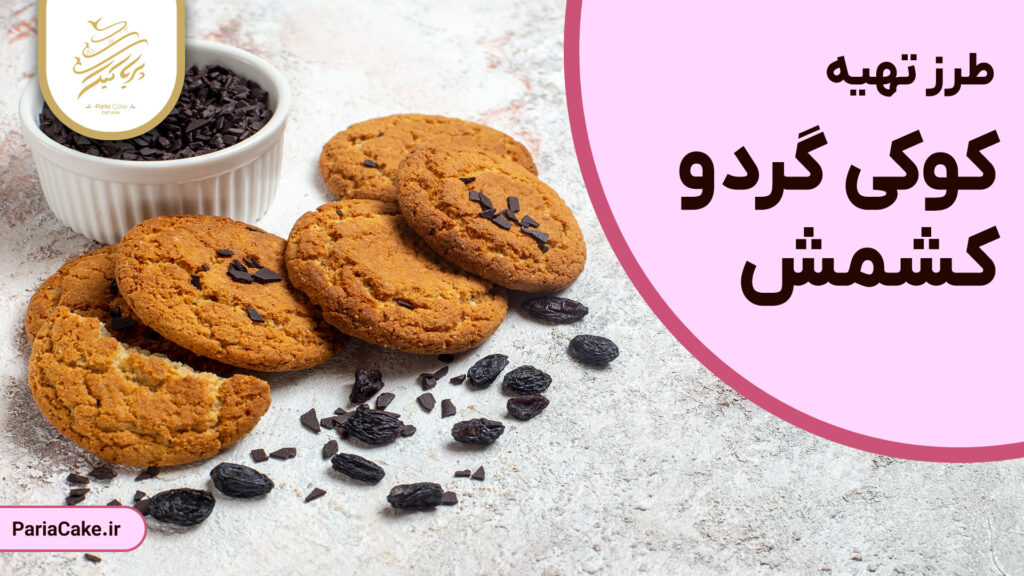 طرز تهیه کوکی گردو کشمش